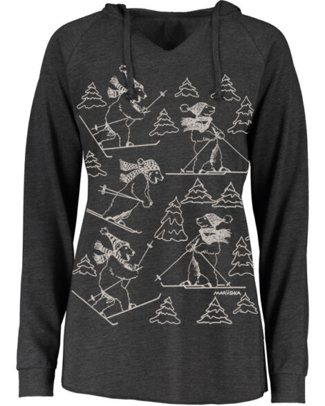 Notch Neck Hoody Ski Bears