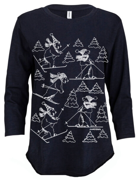 3/4 Slub Hi-Lo Ski Bears