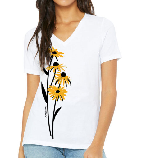 Relaxed V Neck Black Eyed Susan