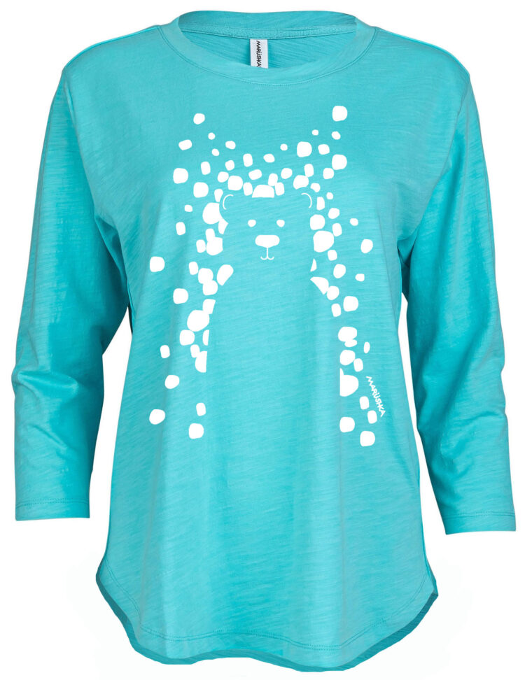 3/4 Slub Hi-Lo Snow Bear
