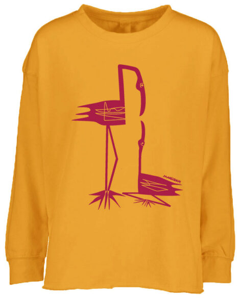 Drop Shoulder Crew Flamingo Mom