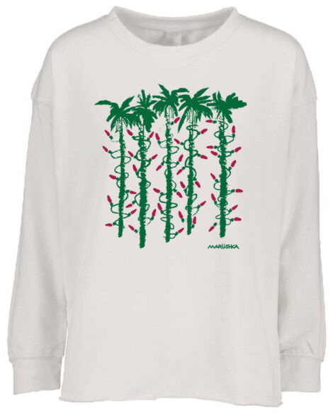 Drop Shoulder Crew Palm Lights