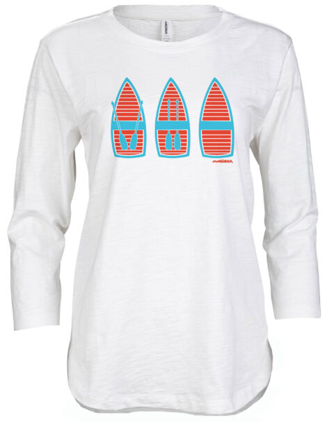 3/4 Slub Hi Lo Row Boats