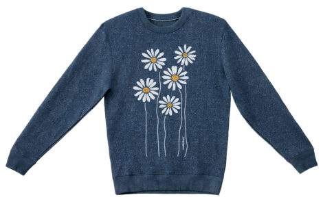 Textured Sweater Daisies