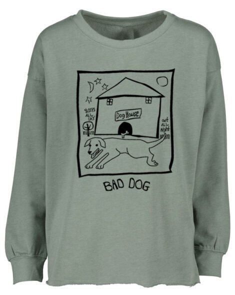 Drop Shoulder Crew Bad Dog