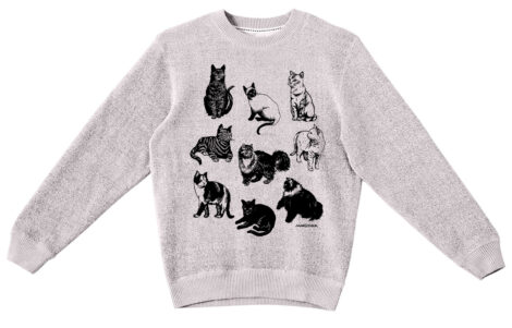 Textured Sweater Felines