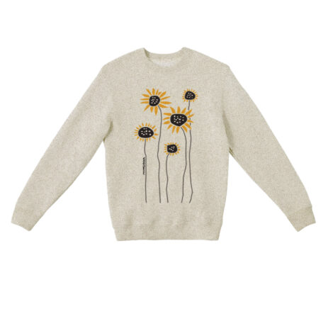 Textured Sweater Sunflower Field