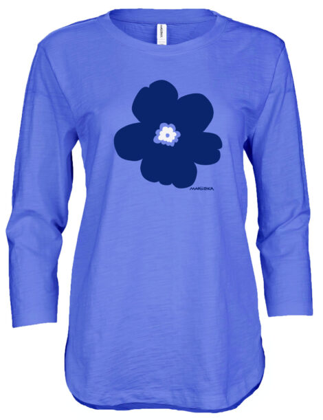 3/4 Slub Hi-Lo Flower Power