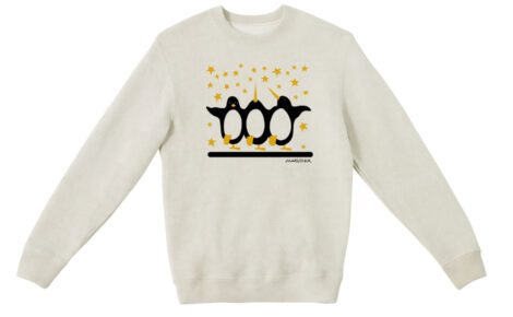Textured Sweater Dancing Penguins