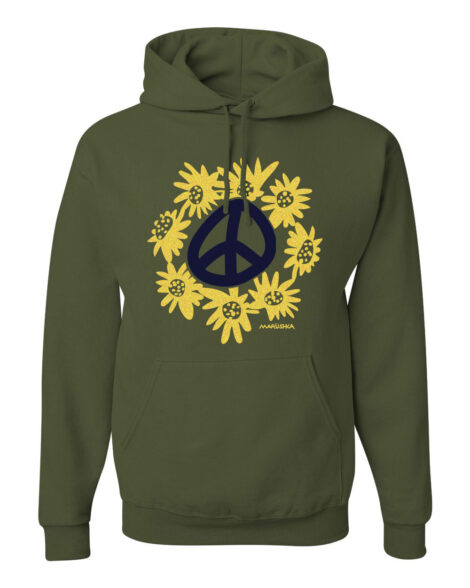Classic Hoody Peace Flowers