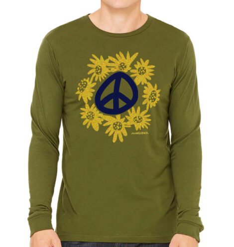 Long Sleeve T Peace Flowers
