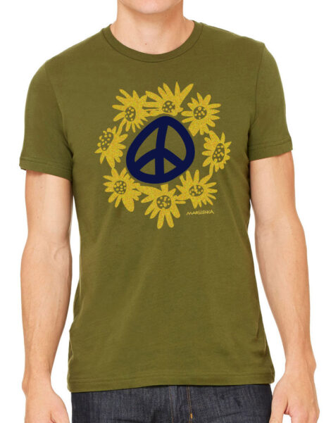 Short Sleeve T Peace Flowers