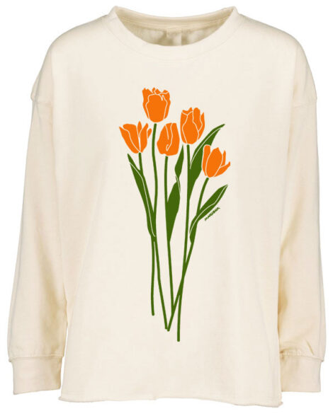 Drop Shoulder Crew Tulips