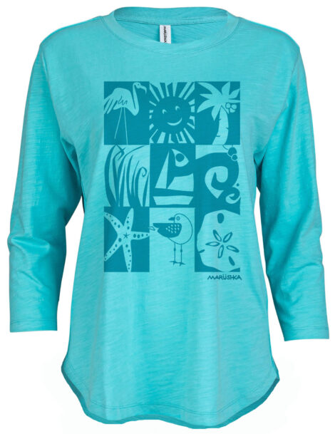 3/4 Slub Hi-Lo Islander